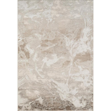 Elysium Nebula ELY05 Modern Abstract Distressed Metallic Shimmer Soft Textured Velvet Touch Polyblend Low Profile Short Pile Pearl White/Warm Beige/Taupe/Soft Sand/Ivory/Champagne Gold Sheen Rug-Desire Rugs-Rug Love - The Most Loved Rug Store